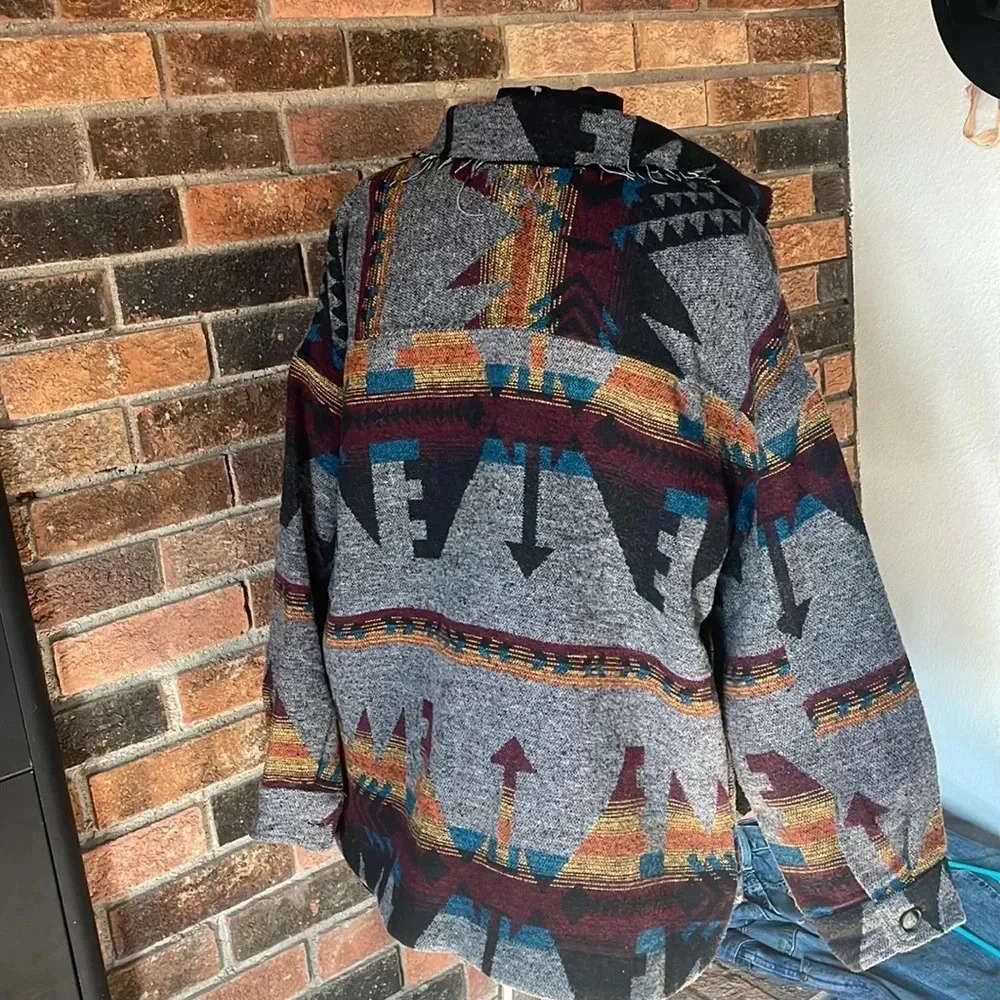 Aztec Gray Shacket Pendleton Like‎ - Picture 2 of 6